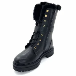 Neige|Montagne<gemilli sarl - hooper Mi-Bottes Fourrées Hooper Shoes Lazlo Cuir Noir