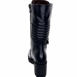 Rock|Mi-bottes<Nero Giardini Mi-Bottes Lacées Zip Néro Giardini 1411903 D100 Cuir Noir