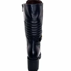 Rock|Mi-bottes<Nero Giardini Mi-Bottes Lacées Zip Néro Giardini 1411903 D100 Cuir Noir