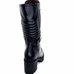 Rock|Mi-bottes<Nero Giardini Mi-Bottes Lacées Zip Néro Giardini 1411903 D100 Cuir Noir