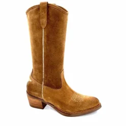 Mi-bottes|Bottes<MKD Mi-Bottes Giany Daim Olio Tan