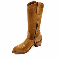 Mi-bottes|Bottes<MKD Mi-Bottes Giany Daim Olio Tan