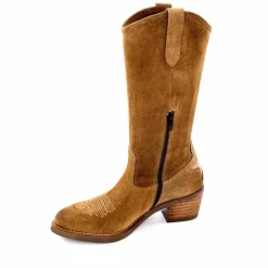 Mi-bottes|Bottes<MKD Mi-Bottes Giany Daim Olio Tan