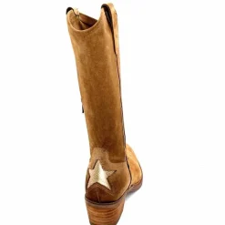 Mi-bottes|Bottes<MKD Mi-Bottes Giany Daim Olio Tan
