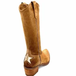 Mi-bottes|Bottes<MKD Mi-Bottes Giany Daim Olio Tan