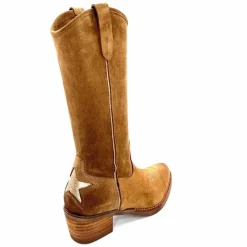 Mi-bottes|Bottes<MKD Mi-Bottes Giany Daim Olio Tan