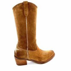 Mi-bottes|Bottes<MKD Mi-Bottes Giany Daim Olio Tan