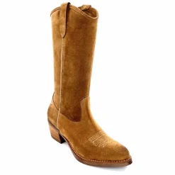 Mi-bottes|Bottes<MKD Mi-Bottes Giany Daim Olio Tan