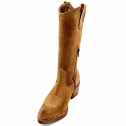 Mi-bottes|Bottes<MKD Mi-Bottes Giany Daim Olio Tan