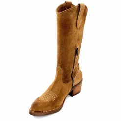 Mi-bottes|Bottes<MKD Mi-Bottes Giany Daim Olio Tan