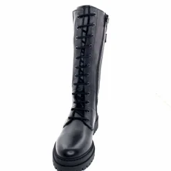 Rock|Mi-bottes<Nero Giardini Mi-Bottes Rangers Lacées Zip Néro Giardini 1411840 D100 Cuir Noir