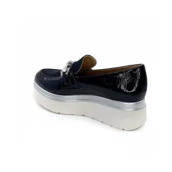Décontracté|Mocassins<Ivoire0130a Mocassins à Plateforme Ivoire 2C5154 Vernis Bleu Marine