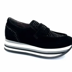 Sport Chic|Mocassins<Softwaves Mocassins à Plateforme 7.78.78 012 Daim Noir