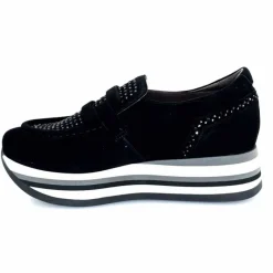 Sport Chic|Mocassins<Softwaves Mocassins à Plateforme 7.78.78 012 Daim Noir