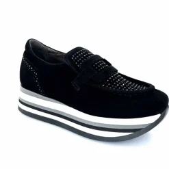 Sport Chic|Mocassins<Softwaves Mocassins à Plateforme 7.78.78 012 Daim Noir