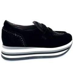 Sport Chic|Mocassins<Softwaves Mocassins à Plateforme 7.78.78 012 Daim Noir