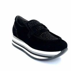 Sport Chic|Mocassins<Softwaves Mocassins à Plateforme 7.78.78 012 Daim Noir