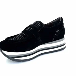 Sport Chic|Mocassins<Softwaves Mocassins à Plateforme 7.78.78 012 Daim Noir