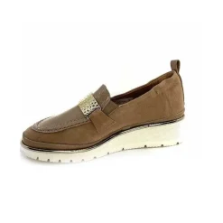 Sport Chic|Mocassins<XSA Mocassins à Plateforme 9977 Cuir Vernis Daim Beige