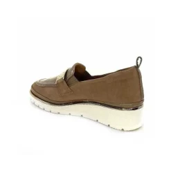 Sport Chic|Mocassins<XSA Mocassins à Plateforme 9977 Cuir Vernis Daim Beige