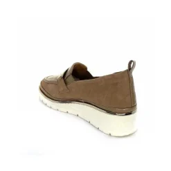 Sport Chic|Mocassins<XSA Mocassins à Plateforme 9977 Cuir Vernis Daim Beige