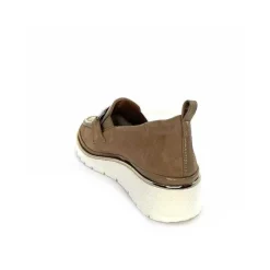 Sport Chic|Mocassins<XSA Mocassins à Plateforme 9977 Cuir Vernis Daim Beige