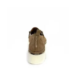Sport Chic|Mocassins<XSA Mocassins à Plateforme 9977 Cuir Vernis Daim Beige