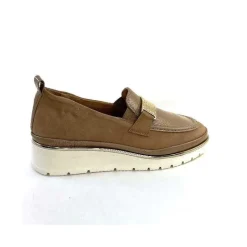 Sport Chic|Mocassins<XSA Mocassins à Plateforme 9977 Cuir Vernis Daim Beige