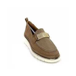 Sport Chic|Mocassins<XSA Mocassins à Plateforme 9977 Cuir Vernis Daim Beige