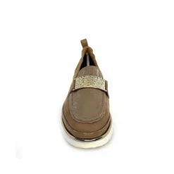 Sport Chic|Mocassins<XSA Mocassins à Plateforme 9977 Cuir Vernis Daim Beige