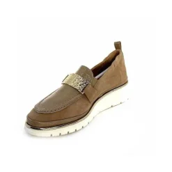 Sport Chic|Mocassins<XSA Mocassins à Plateforme 9977 Cuir Vernis Daim Beige