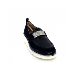 Décontracté|Compensées & Plateformes<XSA Mocassins à Plateforme 9977 Cuir Vernis Daim Bleu