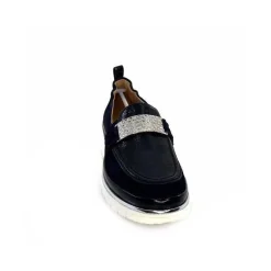 Décontracté|Compensées & Plateformes<XSA Mocassins à Plateforme 9977 Cuir Vernis Daim Bleu