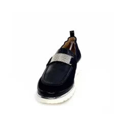 Décontracté|Compensées & Plateformes<XSA Mocassins à Plateforme 9977 Cuir Vernis Daim Bleu