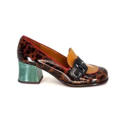 Fantaisie|Mocassins<Chie Mihara Mocassins à Talon Meisen Cuir Rouge Vert Marron