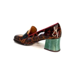 Fantaisie|Mocassins<Chie Mihara Mocassins à Talon Meisen Cuir Rouge Vert Marron
