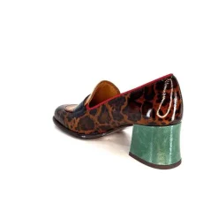Fantaisie|Mocassins<Chie Mihara Mocassins à Talon Meisen Cuir Rouge Vert Marron