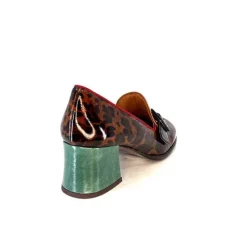 Fantaisie|Mocassins<Chie Mihara Mocassins à Talon Meisen Cuir Rouge Vert Marron