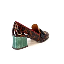 Fantaisie|Mocassins<Chie Mihara Mocassins à Talon Meisen Cuir Rouge Vert Marron