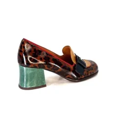 Fantaisie|Mocassins<Chie Mihara Mocassins à Talon Meisen Cuir Rouge Vert Marron