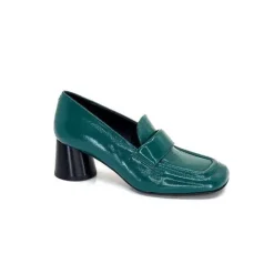 Fantaisie|Mocassins<Halmanera Mocassins à Talon Dani 03 Cuir Vert