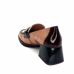 Elégant|Mocassins<Hispanitas Mocassins à Talon Chi 243550 Milan Cuir Vernis Almond Marron