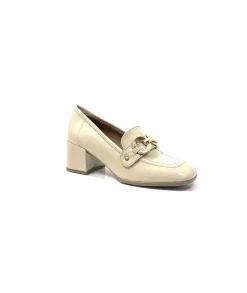 Basic|Mocassins<Ivoire0351a Mocassins à Talon Ivoire 9575845 Cuir Vernis Beige