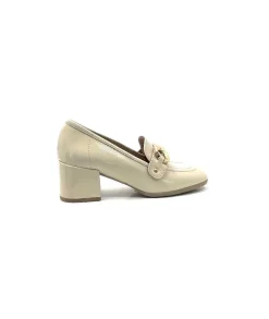 Basic|Mocassins<Ivoire0351a Mocassins à Talon Ivoire 9575845 Cuir Vernis Beige