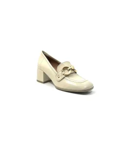 Basic|Mocassins<Ivoire0351a Mocassins à Talon Ivoire 9575845 Cuir Vernis Beige