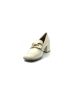 Basic|Mocassins<Ivoire0351a Mocassins à Talon Ivoire 9575845 Cuir Vernis Beige