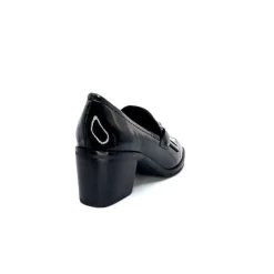 Elégant|Mocassins<Ivoire0236a Mocassins à Talon Ivoire 78006 Fortunato Cuir Vernis Noir