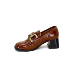 Masculin|Elégant<We Do Mocassins à Talon Ivoire 11301a Cuir Vernis Marron
