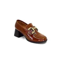 Masculin|Elégant<We Do Mocassins à Talon Ivoire 11301a Cuir Vernis Marron
