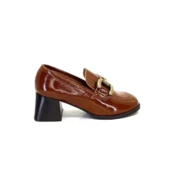 Masculin|Elégant<We Do Mocassins à Talon Ivoire 11301a Cuir Vernis Marron